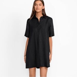 Calme by Johnny Was Linen Polo Dress in Black